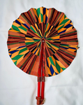 Green Kente Print Fan