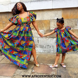 Mother and Daughter Ankara Dress Set